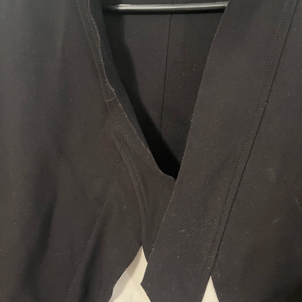 Planet By Lauren Color Block Open Front Jacket Black Cream Made in USA M/L (2) - Picture 5 of 16